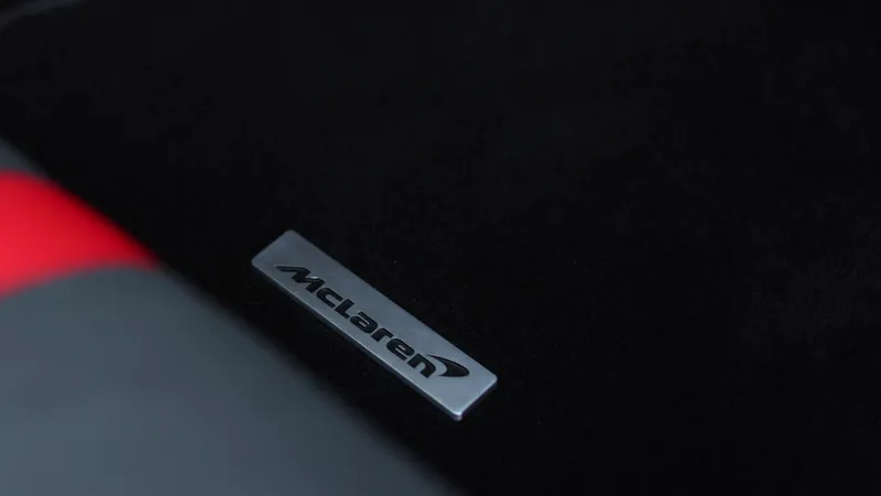 McLaren floor mat, vacuumed and spotless